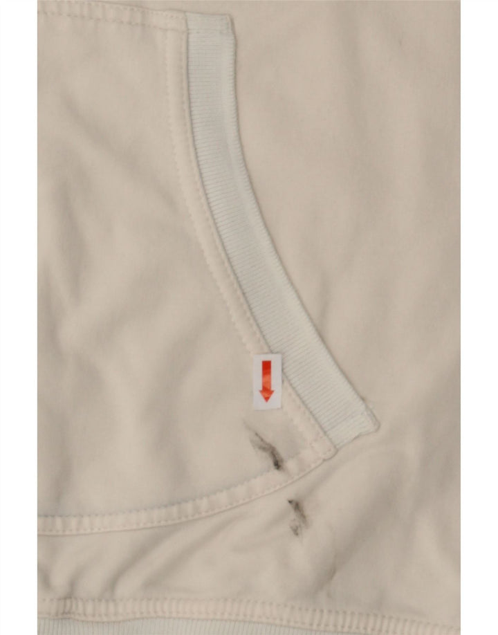 SERGIO TACCHINI Womens Zip Hoodie Sweater UK 18 XL White Cotton Vintage Sergio Tacchini and Second-Hand Sergio Tacchini from Messina Hembry 