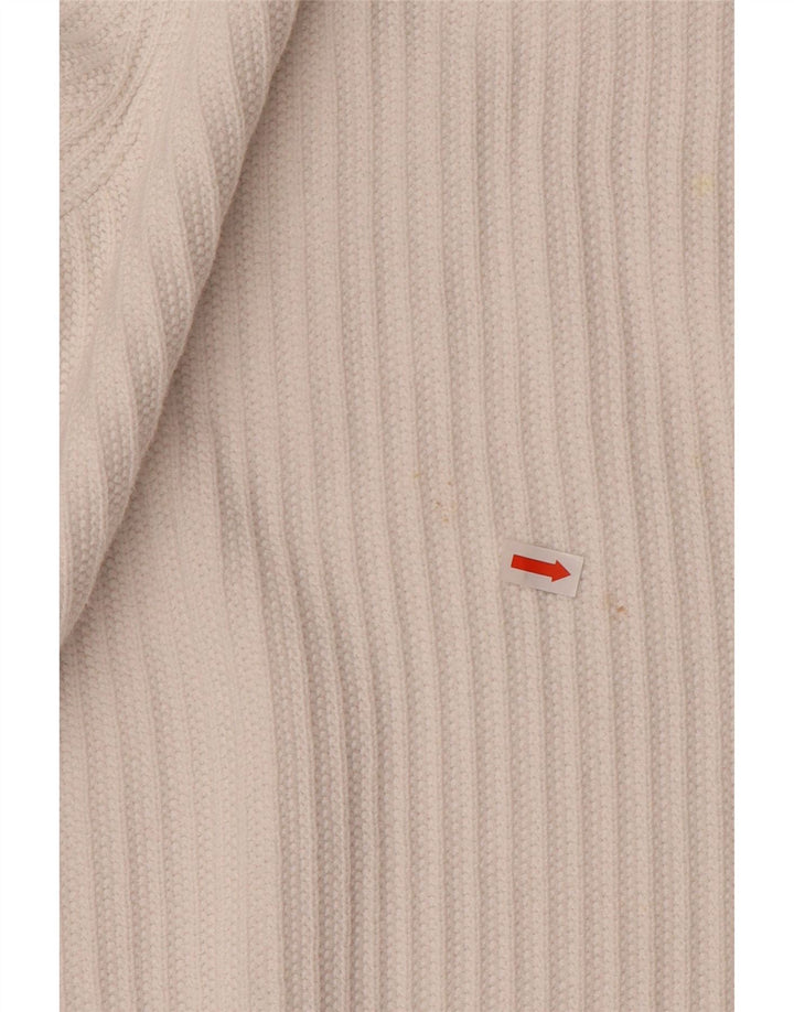 Suéter feminino GANT com gola redonda UK 18 XL algodão branco clássico