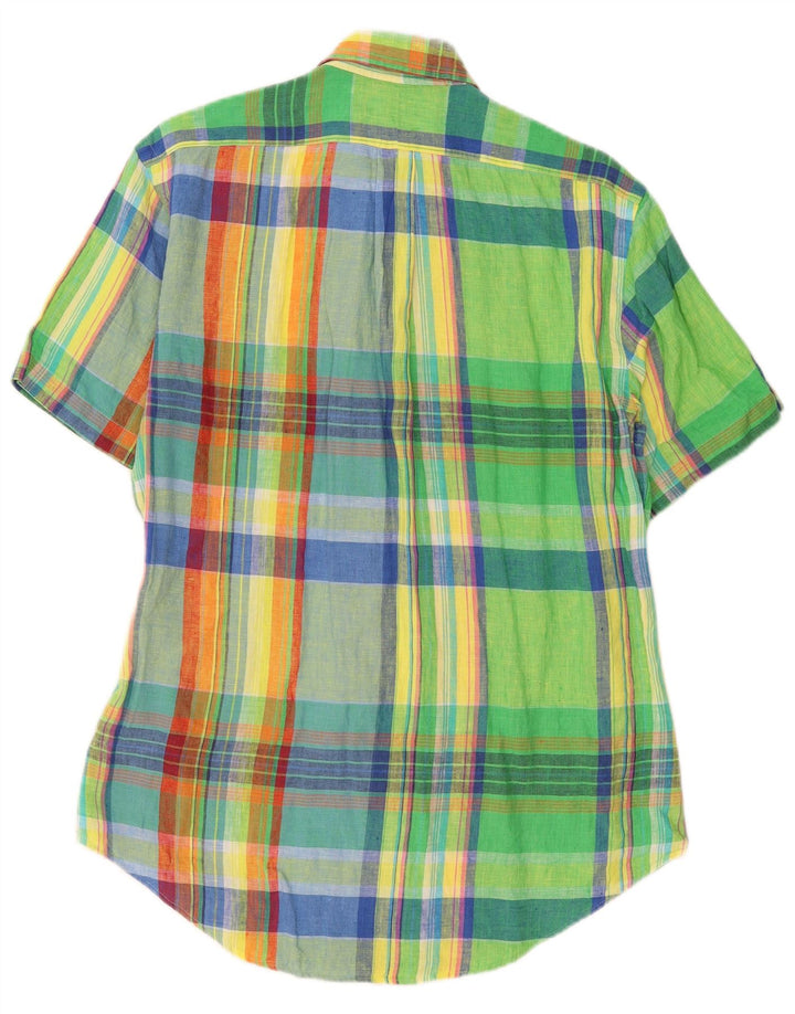 Camisa masculina de manga curta Ralph Lauren média xadrez multicolorida