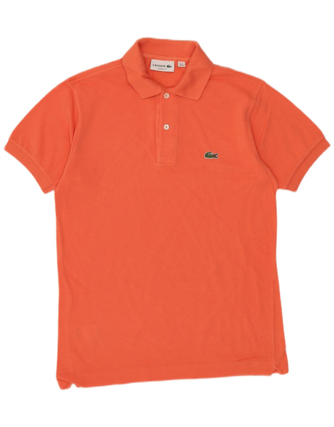 Camisa polo masculina LACOSTE Classic Fit tamanho 2 XS laranja