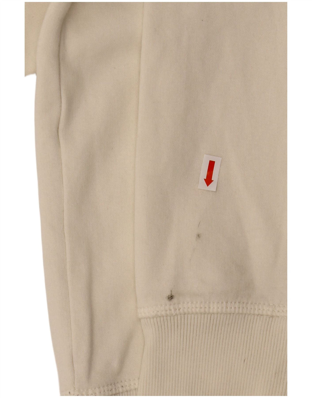 CHAMPION Suéter feminino com capuz gráfico Reino Unido 14 algodão branco médio