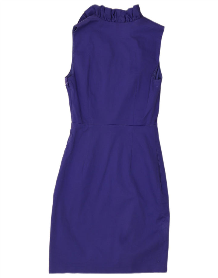 Vestido feminino TED BAKER com bainha sem mangas, tamanho 1, pequeno, roxo, algodão