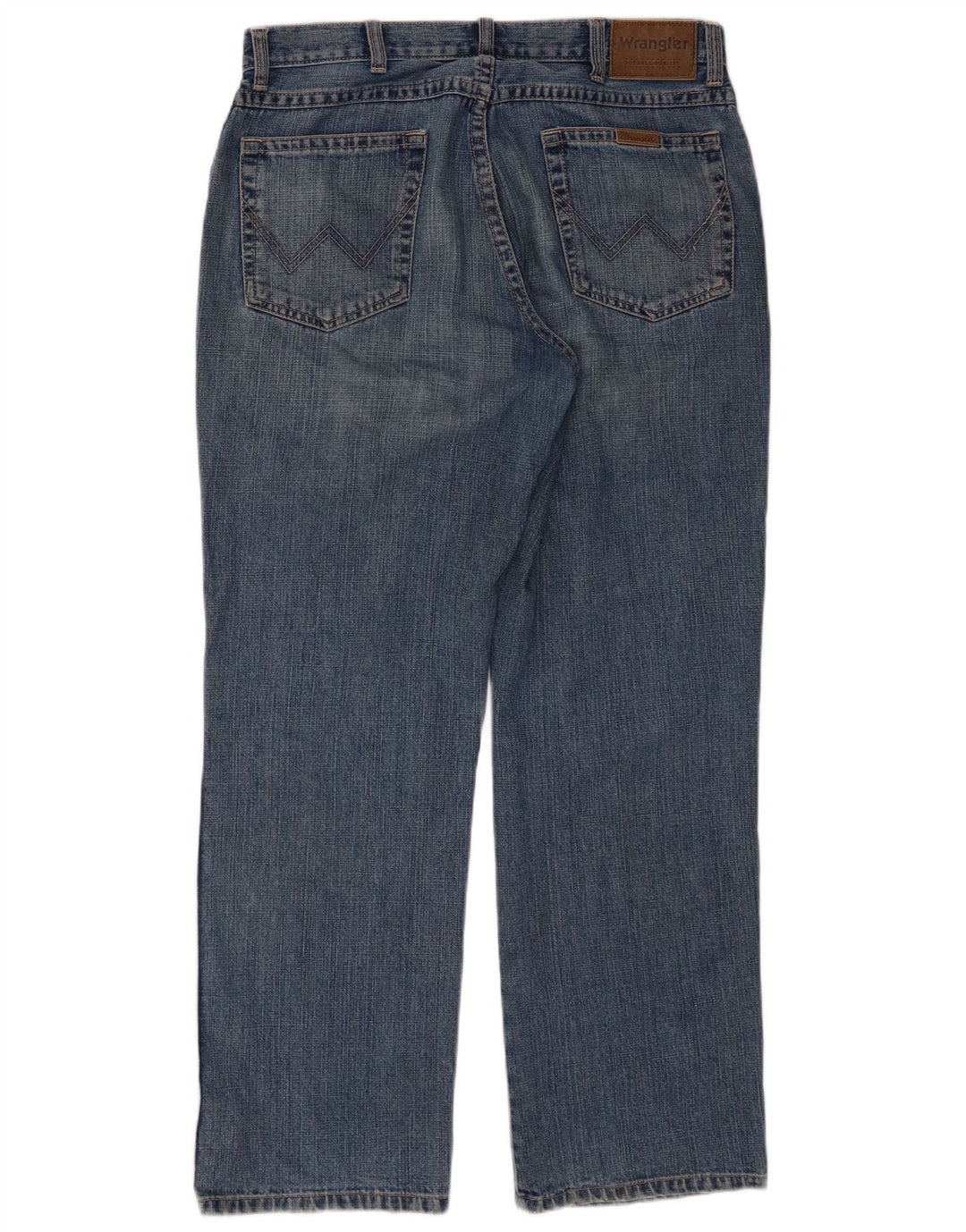 Wrangler Mens Regular Fit Jeans Reta W34 L30 Azul Algodão