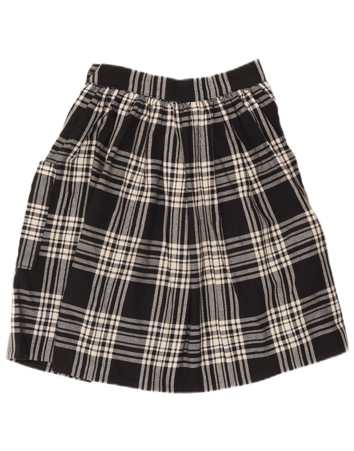 Saia vintage feminina linha A W24 XS xadrez preto