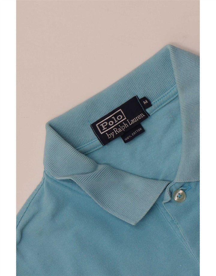 Polo Ralph Lauren Camisa masculina azul médio algodão