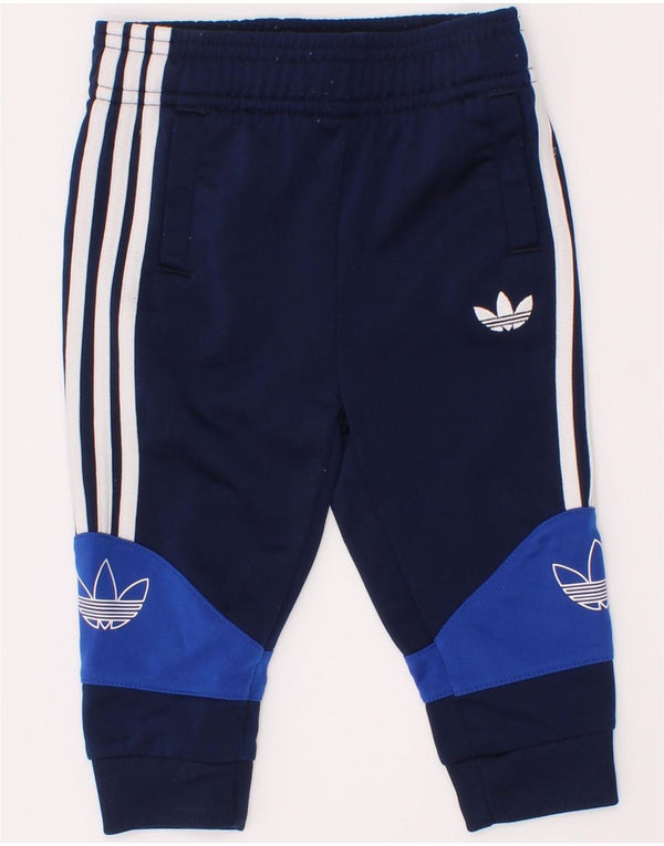 Calças de treino gráficas Adidas Baby Boys 9-12 meses Azul marinho