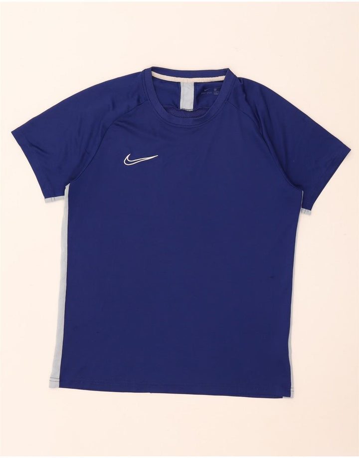 Camiseta Nike Masculina Dri Fit Top Grande Azul Colorblock Poliéster