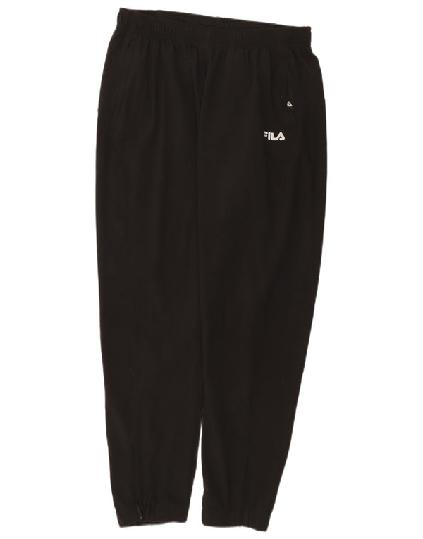 Calça de treino feminina Fila Joggers UK 16 grande poliéster preto