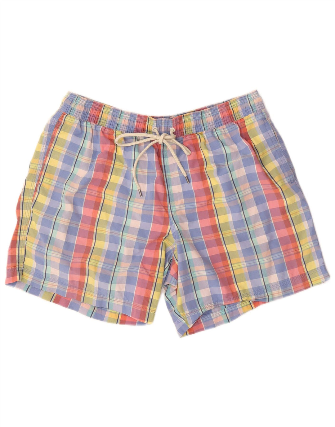 Shorts de natação masculino Marks & Spencer XL algodão xadrez multicolorido
