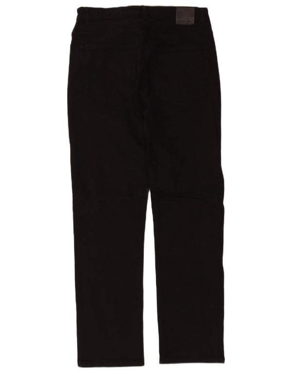 Jeans retos femininos Massimo Dutti EU 38 pequeno W28 L27 algodão preto