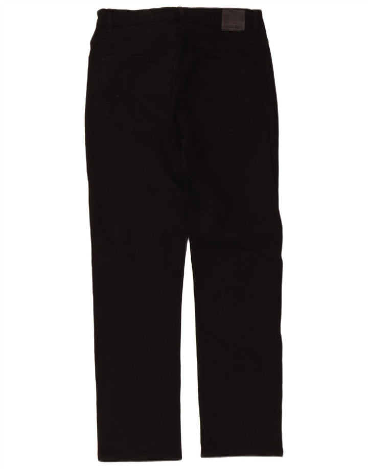 Jeans retos femininos Massimo Dutti EU 38 pequeno W28 L27 algodão preto