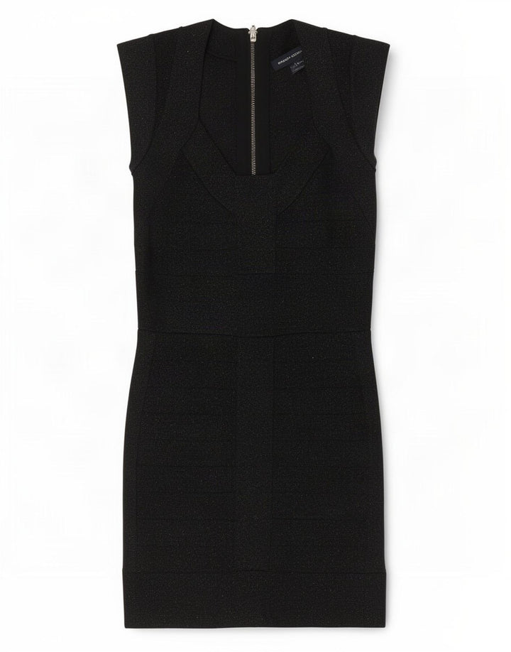 Vestido bainha feminino French Connection UK 8 pequeno viscose preta