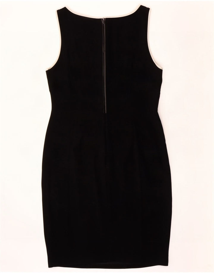 Vestido feminino Coast sem mangas com bainha UK 14 grande preto