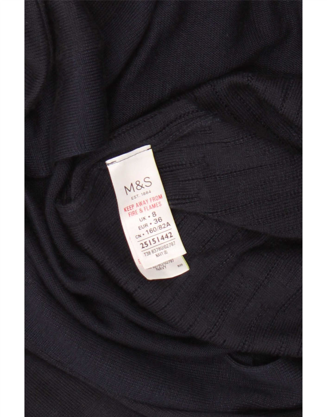 Suéter cardigã aberto feminino Marks & Spencer UK 8 pequeno azul marinho viscose