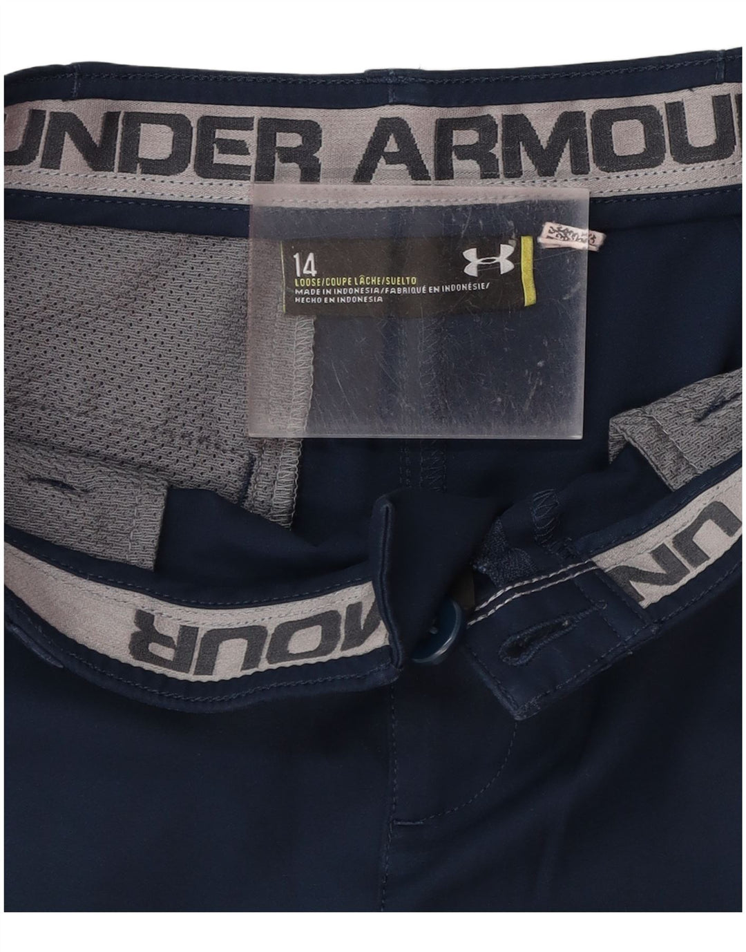 UNDER ARMOUR Boys Chino Shorts 13-14 Anos W28 Azul Marinho