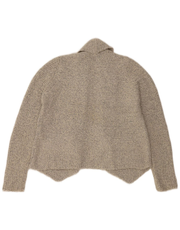 Suéter cardigã feminino aberto Marks & Spencer Reino Unido 14 cinza médio manchado