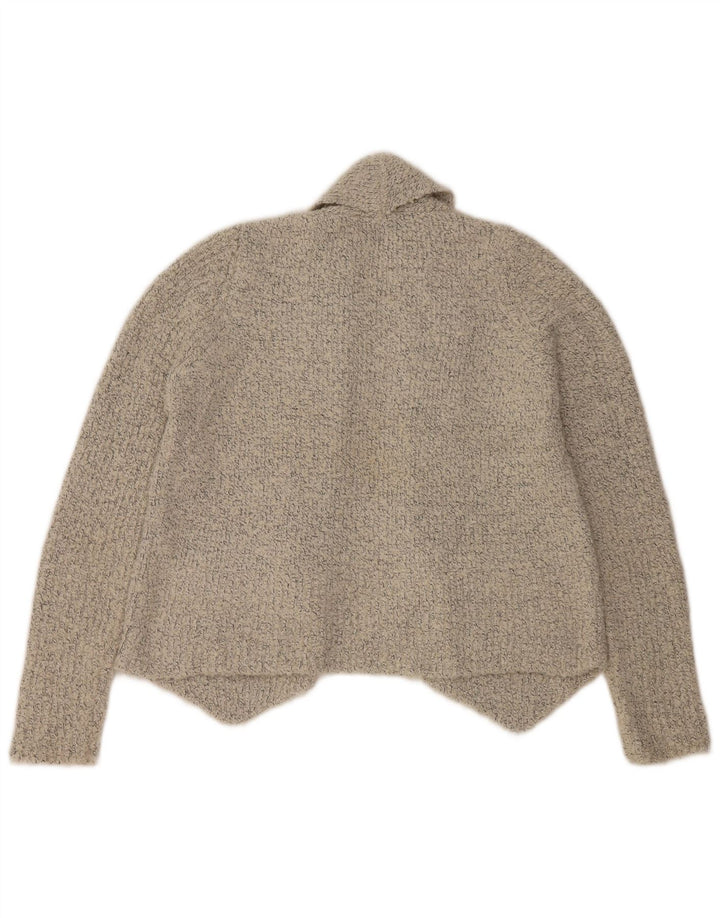 Suéter cardigã feminino aberto Marks & Spencer Reino Unido 14 cinza médio manchado