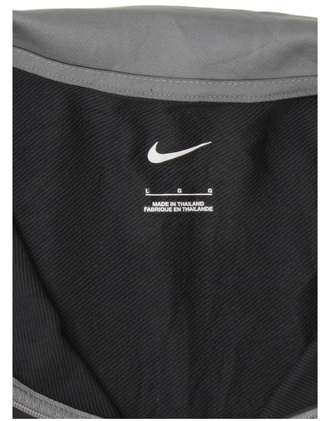 NIKE Mens Zip Neck Pullover Treino Top Grande Poliéster Preto