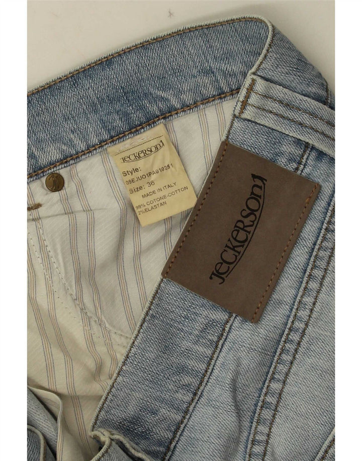 Jeans retos femininos Jeckerson W36 L30 algodão azul