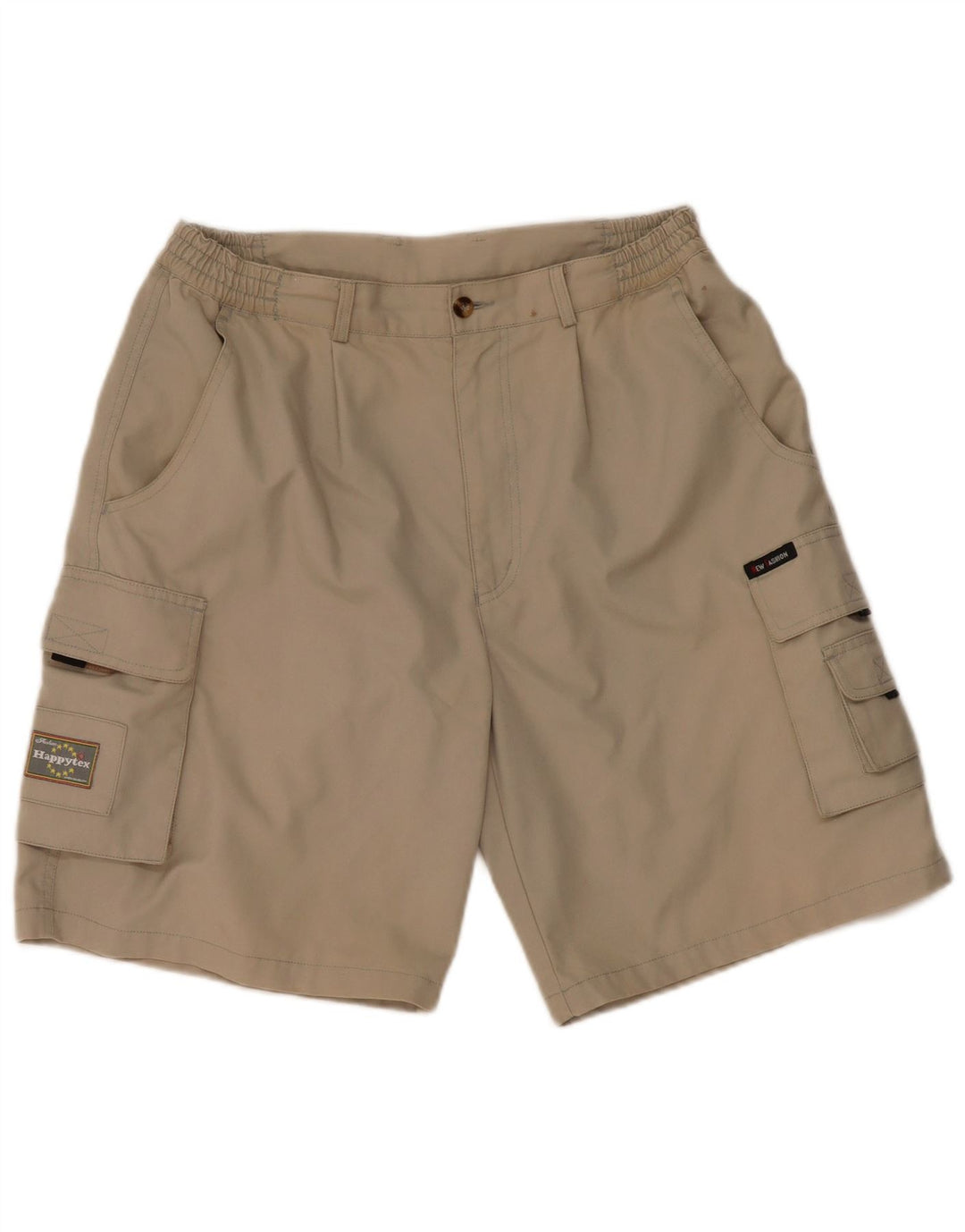 Shorts cargo masculino VINTAGE médio W30 algodão bege