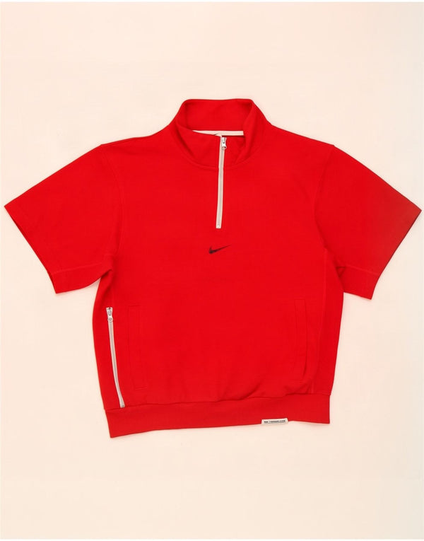 Moletom Nike Masculino Dri Fit Graphic Manga Curta Jumper Pequeno Algodão Vermelho