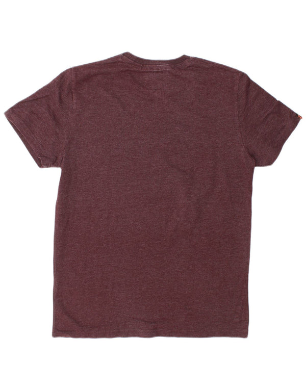 Superdry Camiseta masculina gráfica Top XL Poliéster Borgonha