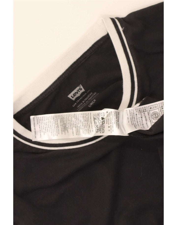 Camiseta feminina Levi's Top UK 10 pequena algodão preto