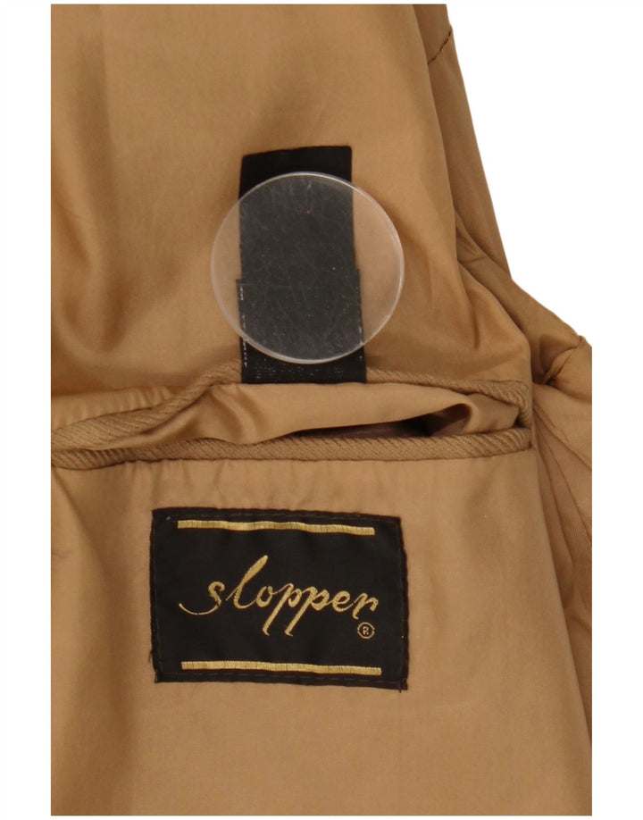 Jaqueta bomber masculina vintage UK 38 médio bege argyle/lã diamante