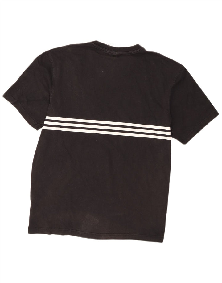 Adidas Mens Graphic T-Shirt Top Médio Algodão Preto