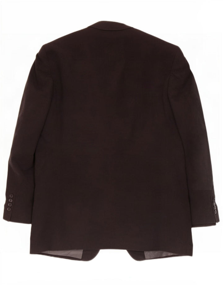 Jaqueta blazer masculina longa de 3 botões Marks & Spencer grande poliéster cinza