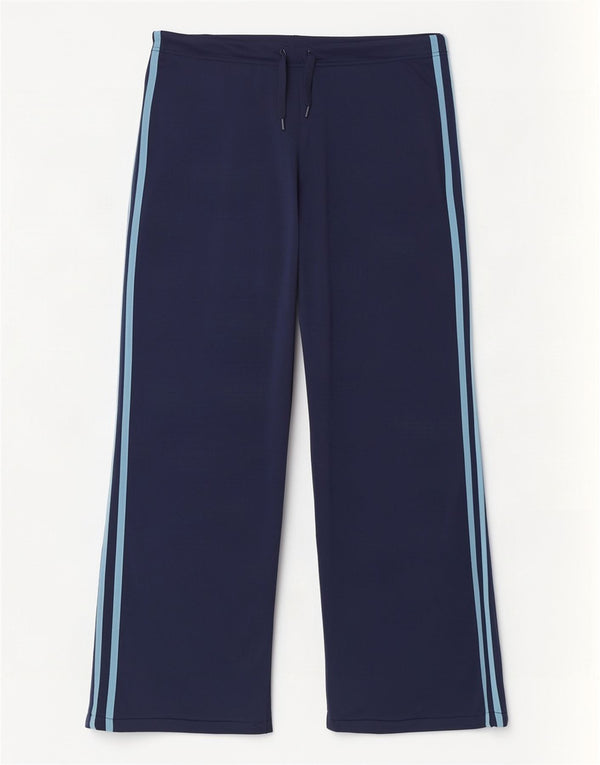 Calça de treino feminina Adidas UK 14 poliéster azul marinho médio