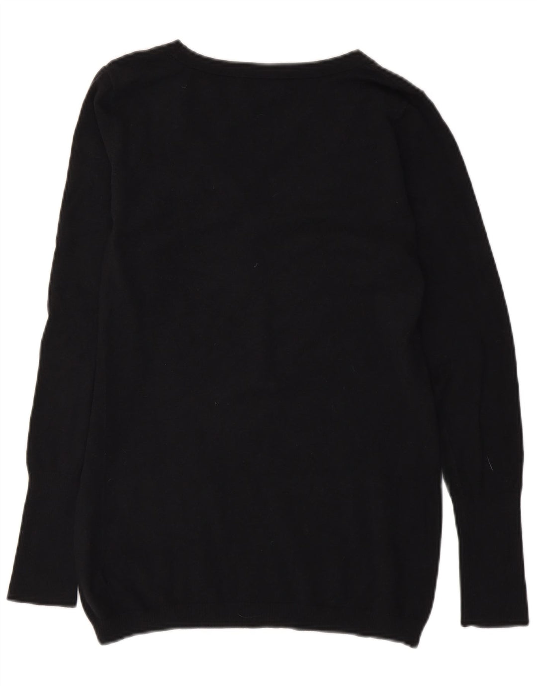 Suéter feminino Gap com gola redonda e botão UK 14 algodão preto médio
