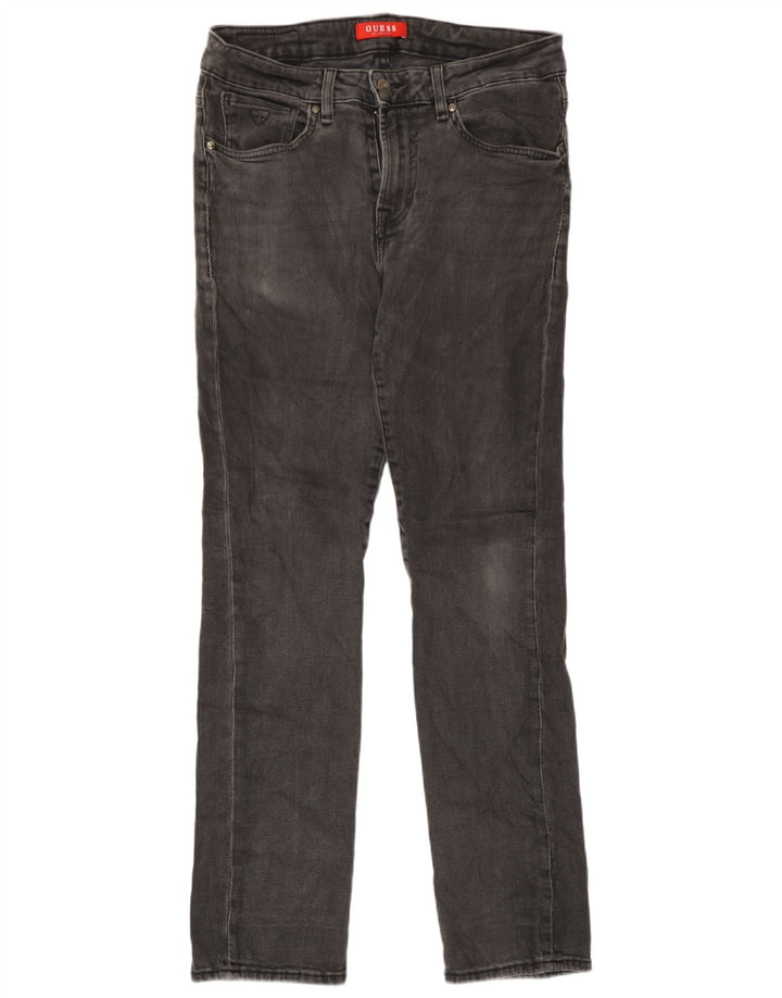 Guess Mens Graphic Slim Jeans W31 L30 Cinza Algodão