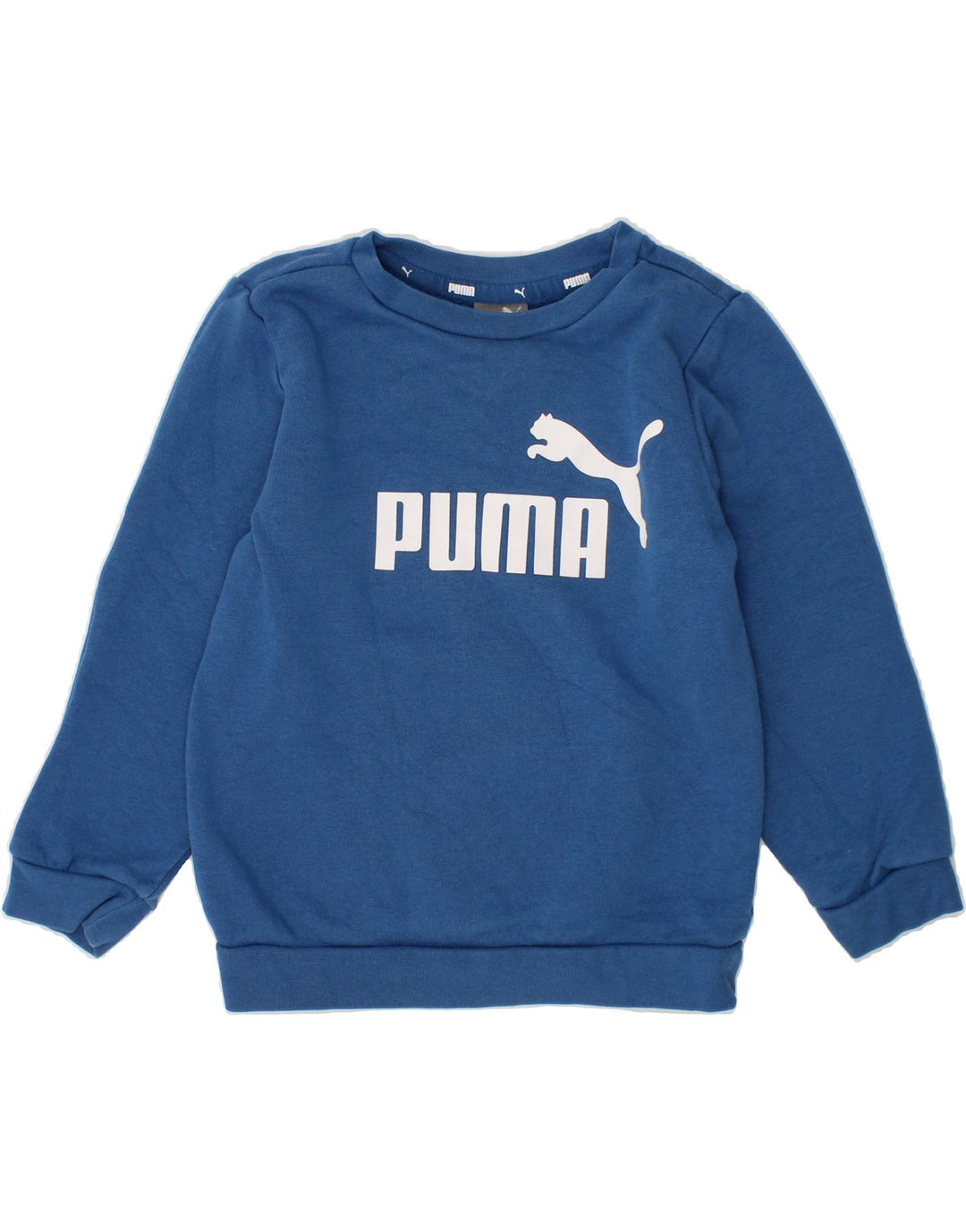 PUMA Baby Boys Graphic Sweatshirt Jumper 18-24 Months Blue Cotton Vintage Puma and Second-Hand Puma from Messina Hembry 