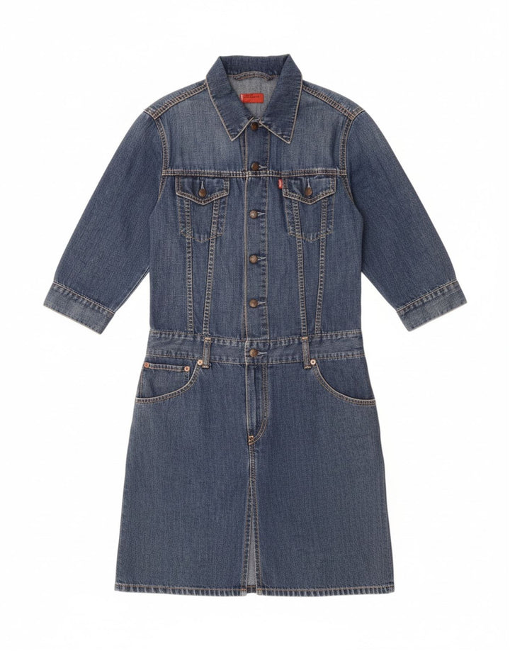Vestido jeans pulôver manga 3/4 para meninas LEVI'S 11-12 anos azul médio