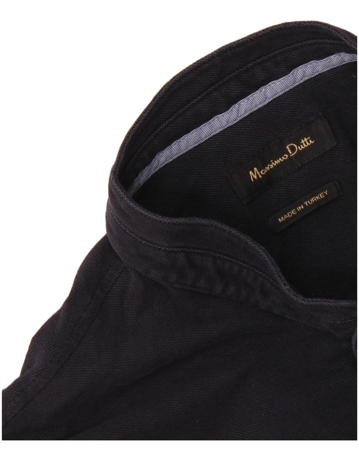 Camisa polo masculina Massimo Dutti grande azul marinho
