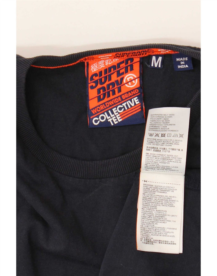 Camiseta masculina Superdry Top médio algodão azul marinho