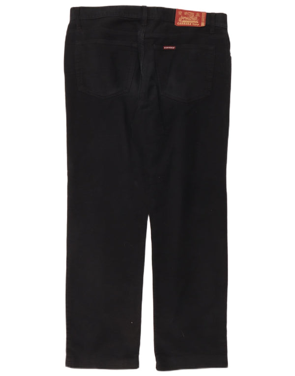 Carrera Mens 700 Regular Fit Straight Jeans IT 52 XL W36 L30 Algodão Preto