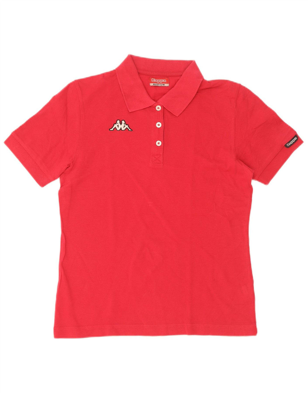Camisa polo feminina Kappa UK 12 algodão rosa médio