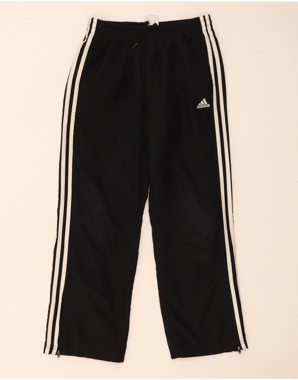 Calças de treino Adidas meninas 11-12 anos preto colorblock poliéster