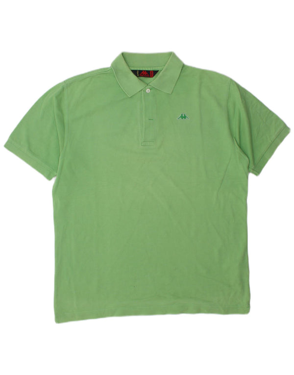 Camisa polo masculina Kappa algodão verde médio