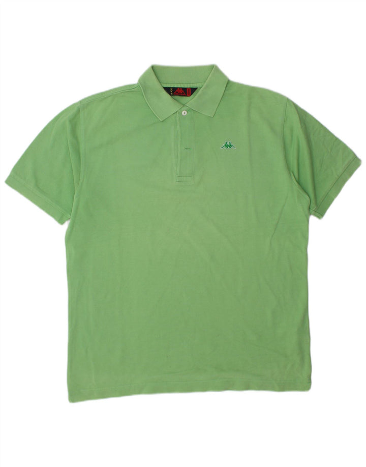 Camisa polo masculina Kappa algodão verde médio