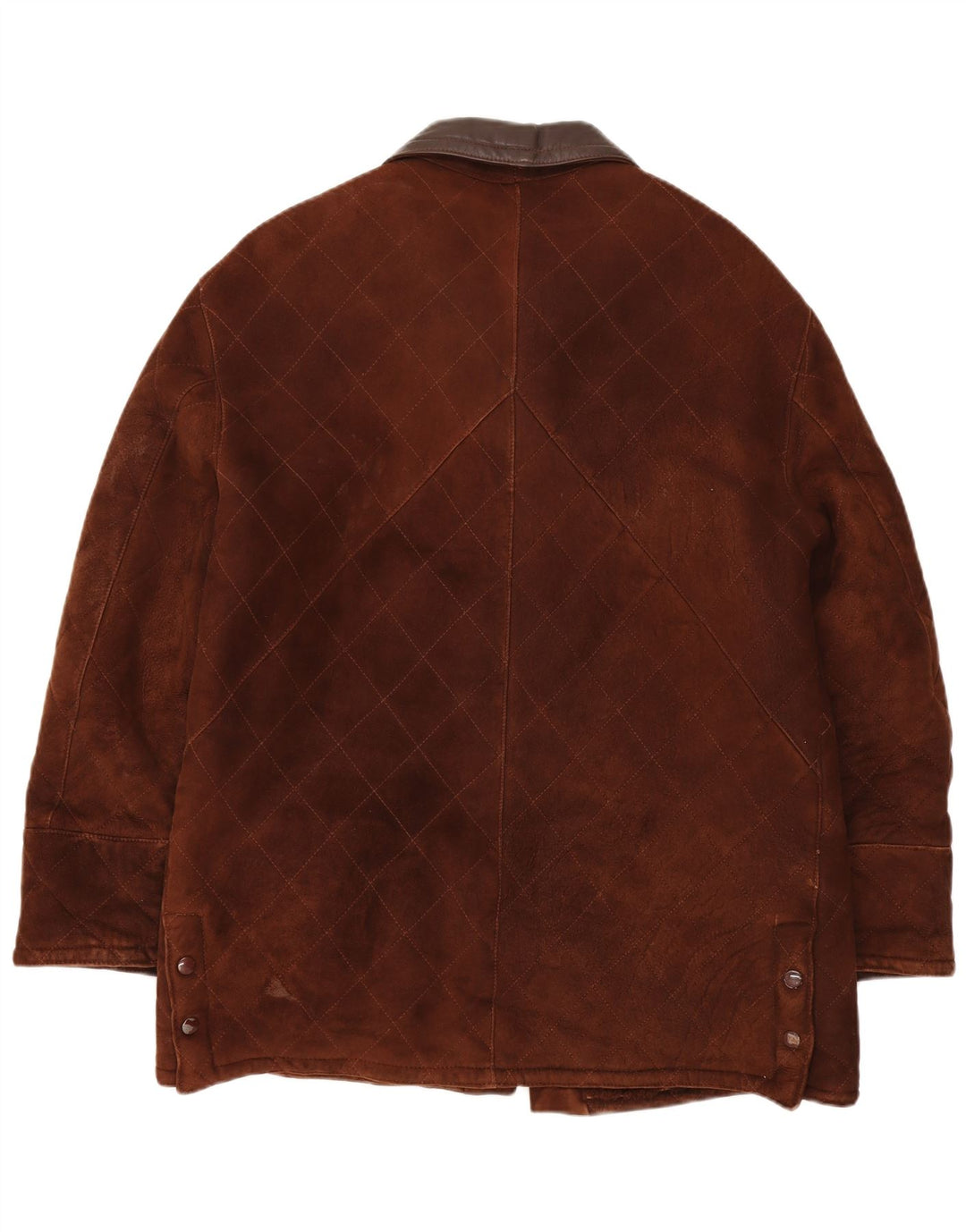 Jaqueta masculina vintage de shearling IT 50 grande marrom shearling