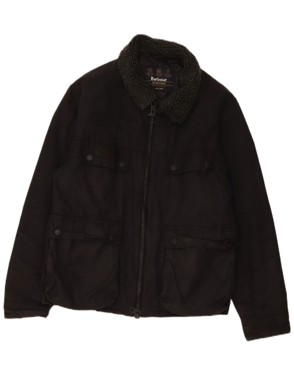Jaqueta utilitária Barbour masculina Sherpa UK 44 2XL algodão preto