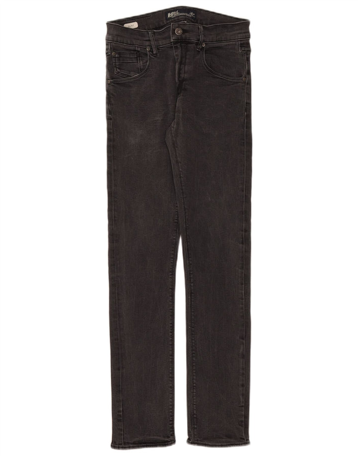 RIFLE Womens Slim Jeans W28 L30 Grey Cotton