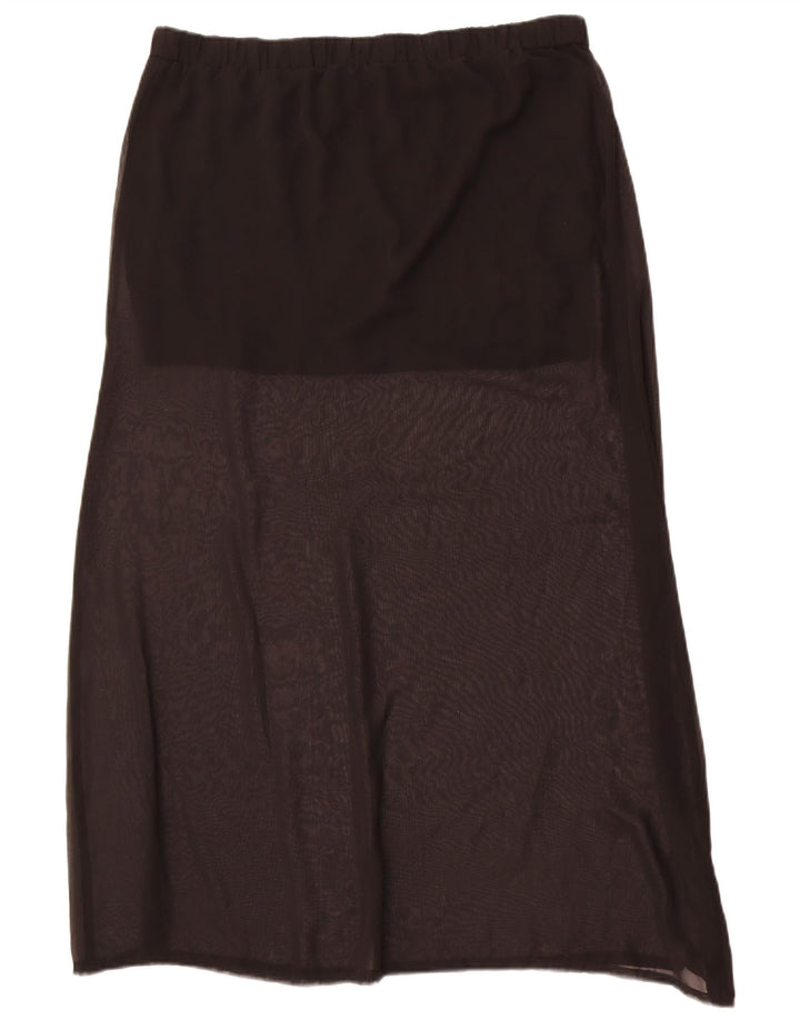 Saia feminina Benetton A-Line grande W34 poliéster preto