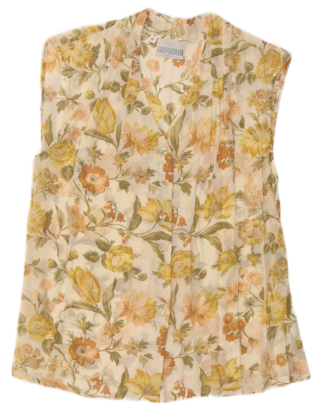 Blusa feminina transparente GIANFREDIANI IT 48 XL verde floral