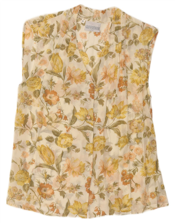 Blusa feminina transparente GIANFREDIANI IT 48 XL verde floral