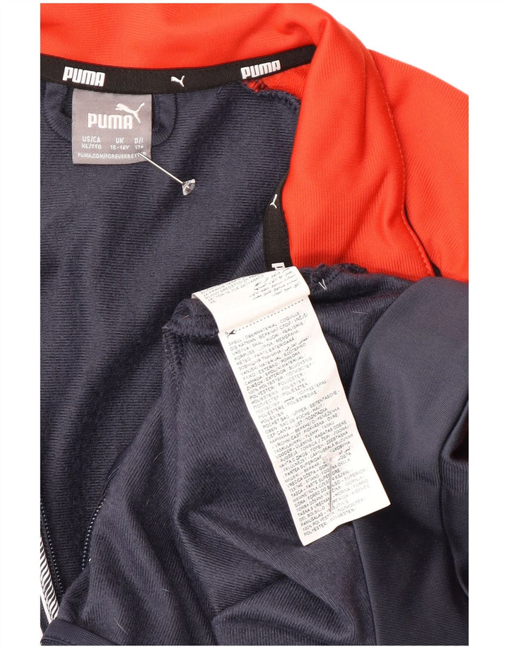 Jaqueta Puma Boys Graphic Tracksuit Top 15-16 Anos Cinza Colorblock