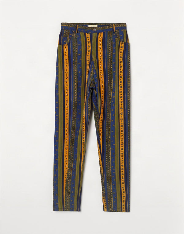 Calça Casual Feminina Vintage IT 42 Médio W30 L26 Listrado Multicolorido